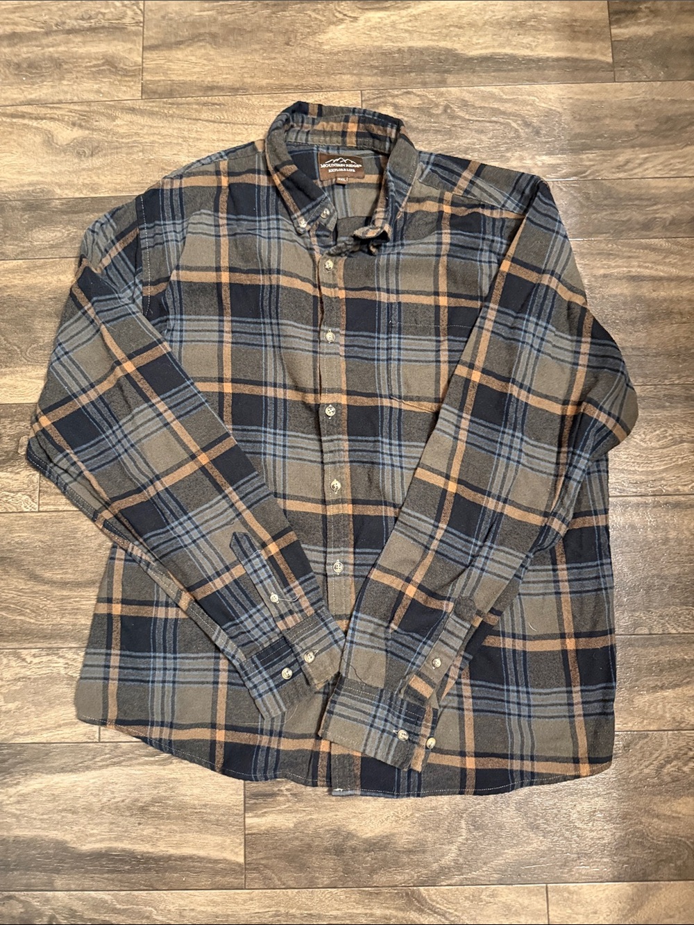 Men's Plaid Button-Down Shirt in Navy & Tan - Outdoor Heritage